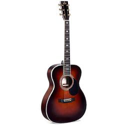 Foto van Sigma guitars somr-45-sb akoestische western gitaar met softcase - sunburst