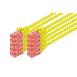 Foto van Digitus dk-1617-010-y-10 rj45 netwerkkabel, patchkabel cat 6 u/utp 1 m geel 1 stuk(s)