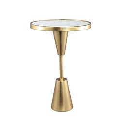 Foto van Ptmd welinda gold iron sidetable cone with mirror top