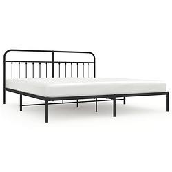 Foto van The living store klassiek bedframe - metalen constructie - extra opbergruimte - comfortabele ondersteuning