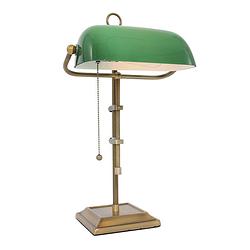 Foto van Klassieke tafellamp - steinhauer - glas - klassiek - e27 - l: 27cm - voor binnen - woonkamer - eetkamer - brons