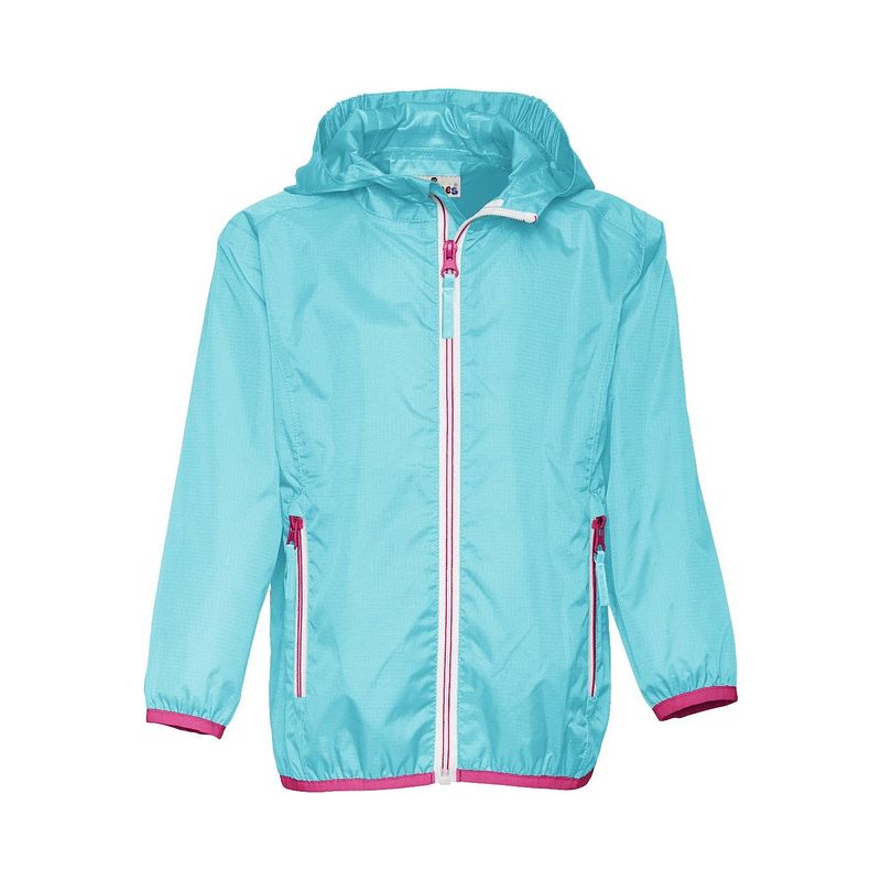 Foto van Playshoes regenjas opvouwbaar turquoise junior maat 92