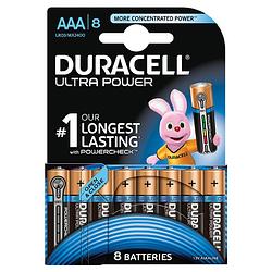 Foto van Duracell ultra power aaa alkaline batterijen - 8 stuks