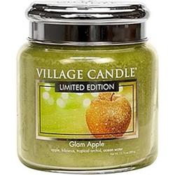 Foto van Village candle kaars glam apple 9,5 x 11 cm wax lichtgroen