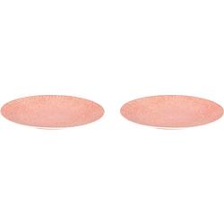 Foto van Palmer bord coupe cubical 27 cm roze stoneware 2 stuk(s)