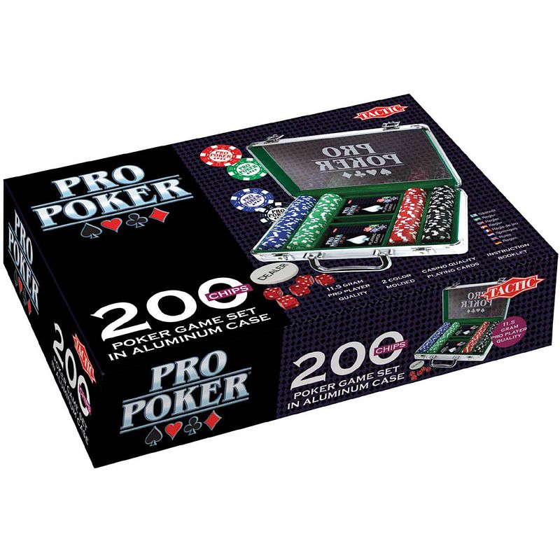 Foto van Tactic pro poker koffer met 200 fiches