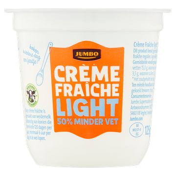 Foto van Jumbo creme fraiche light 50% minder vet 125g