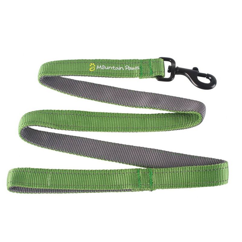 Foto van Mountain paws hondenriem 1,25 meter nylon groen/grijs