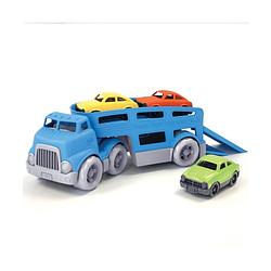 Foto van Green toys autotransporter blauw incl. 3 auto's