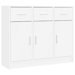 Foto van Vidaxl dressoir 91x28x75 cm bewerkt hout wit