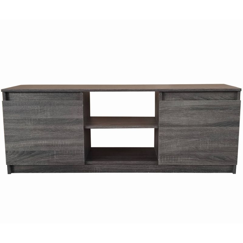 Foto van Tv kast dressoir - tv meubel - 120 cm - bruin grijskleurig