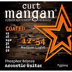 Foto van Curt mangan phosphor bronze coated 12-54 snarenset voor staalsnarige akoestische gitaar