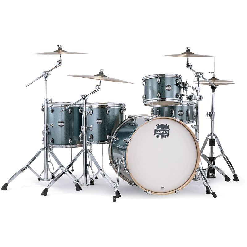 Foto van Mapex mars birch rock plus crossover twilight sparkle 5d. shellset