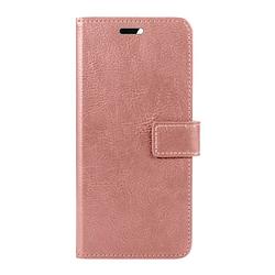 Foto van Basey iphone 15 hoesje bookcase hoes flip case book cover - iphone 15 hoes book case hoesje - rose goud