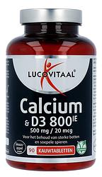 Foto van Lucovitaal calcium 500mg & d3 kauwtabletten