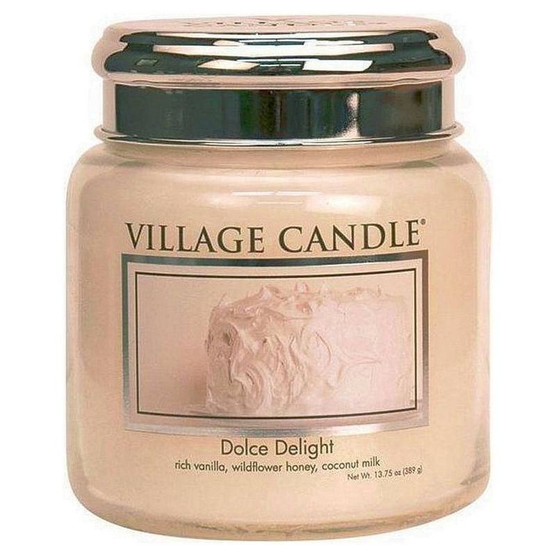 Foto van Village geurkaars dolce delight vanille cake honing - medium jar