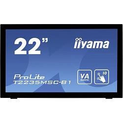 Foto van Iiyama t2235msc-b1 touchscreen monitor energielabel: f (a - g) 54.6 cm (21.5 inch) 1920 x 1080 pixel 16:9 6 ms usb, vga, dvi, displayport va led