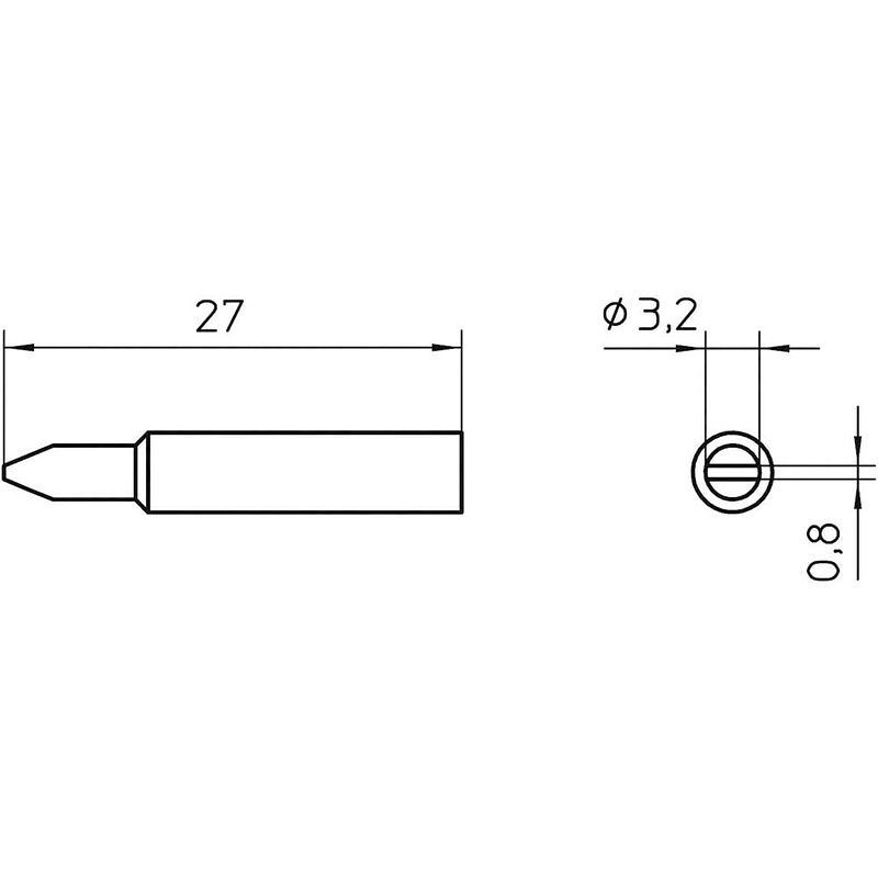 Foto van Weller xnt c soldeerpunt beitelvorm grootte soldeerpunt 3.2 mm inhoud: 1 stuk(s)