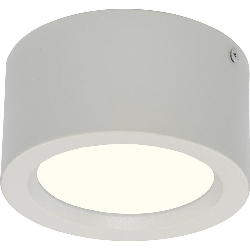 Foto van Led downlight - opbouw rond hoog 10w - natuurlijk wit 4200k - mat wit aluminium - ø140mm