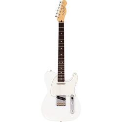 Foto van Fender made in japan hybrid ii telecaster rw arctic white elektrische gitaar met gigbag