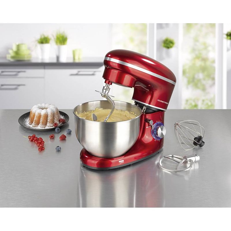 Foto van Gourmetmaxx 03440 foodprocessor 1500 w rood, rvs