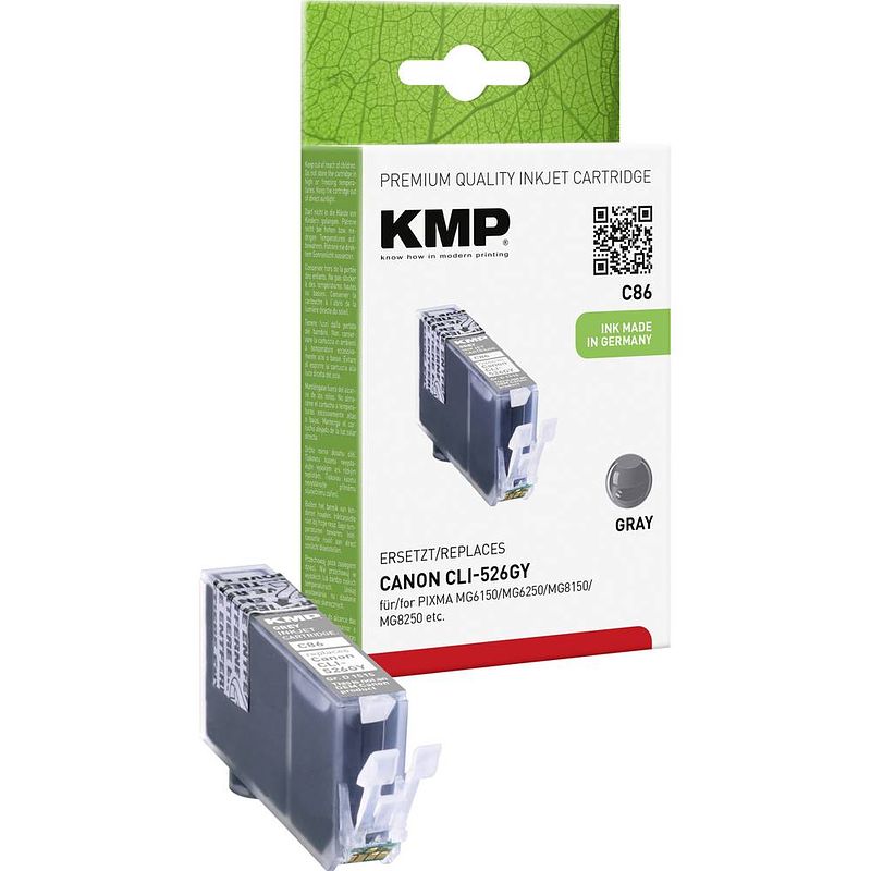 Foto van Kmp inkt vervangt canon cli-526 compatibel grijs c86 1515,0041