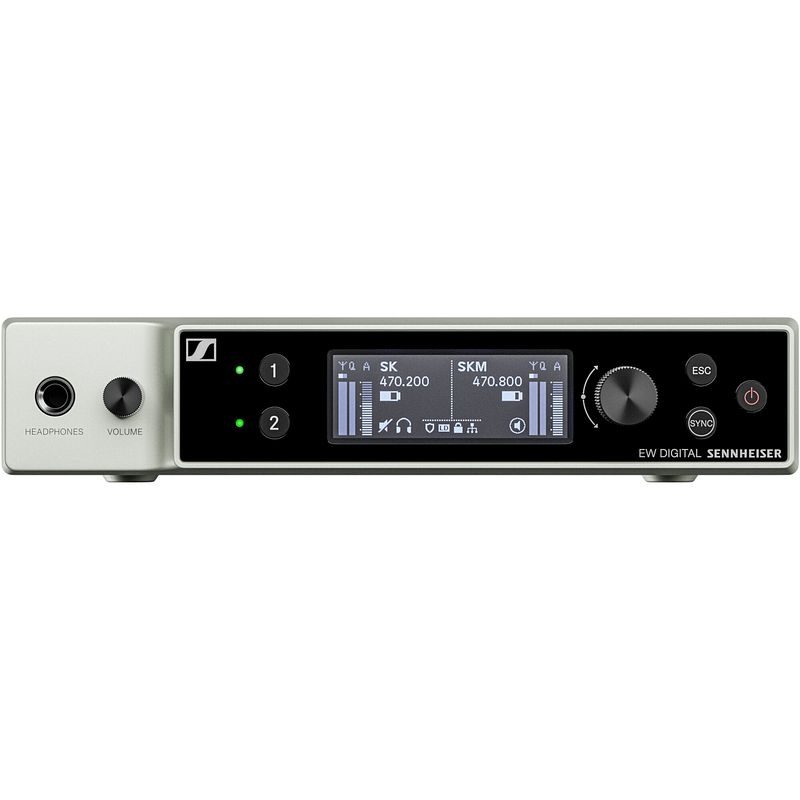 Foto van Sennheiser ew-dx em 2 u1/5 twee kanaals ontvanger (823.2 - 831.8 & 863.2 - 864.8 mhz)