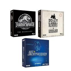 Foto van Spellenset - 3 stuks - jurassic world the boardgame & peaky blinders & het jachtseizoen