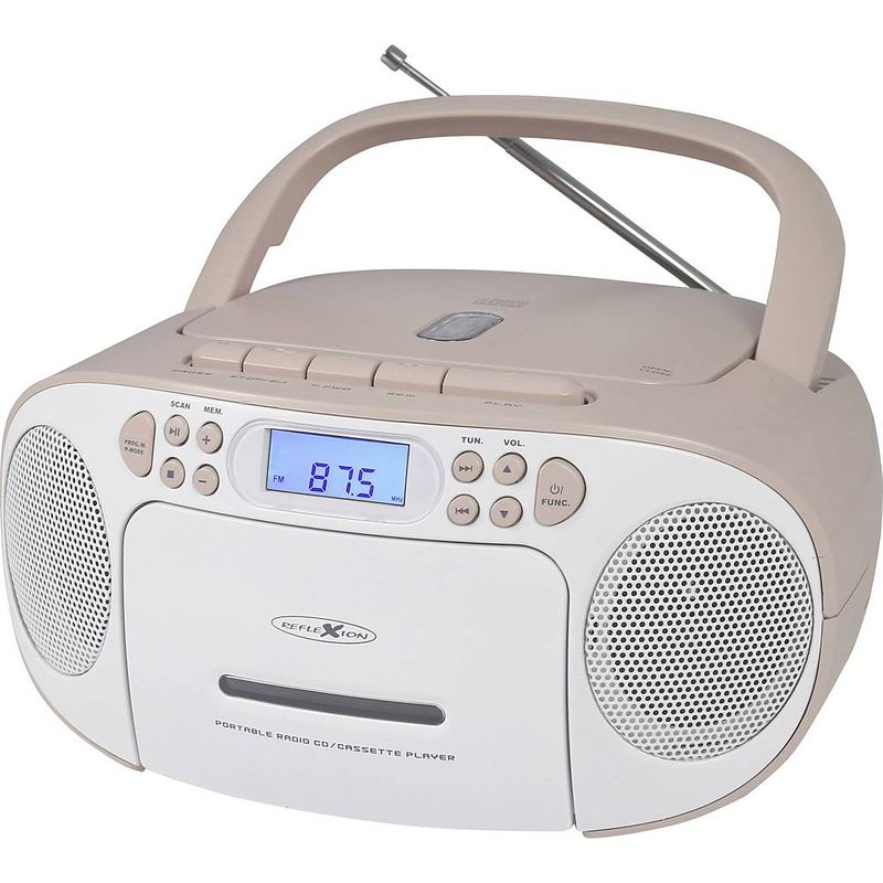 Foto van Reflexion rcr2260pk radio/cd-speler vhf (fm) aux, cd, cassette, fm pink