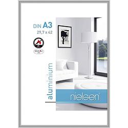 Foto van Fotolijst poster frame a3 brandvertragende vlamvertragende wissellijst zilver aluminium b1 certificering din 4102 - 1