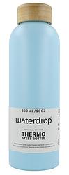 Foto van Waterdrop roestvrijstalen drinkfles turquoise 600ml