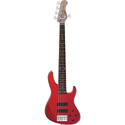 Foto van Sadowsky metroexpress modern bass morado 5-string solid candy apple red metallic high polish met gigbag