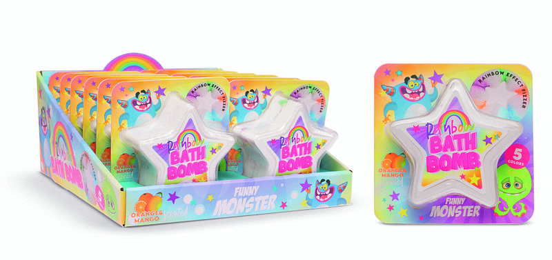 Foto van Funny monster rainbow bathbomb