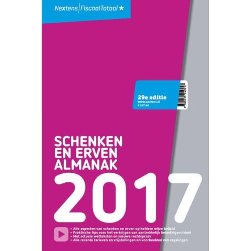 Foto van Nextens schenken en erven almanak / 2017