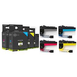 Foto van Inktmedia® - geschikt set brother lc-424 xl inkt cartridge zwart cyaan magenta en geel hoge capaciteit