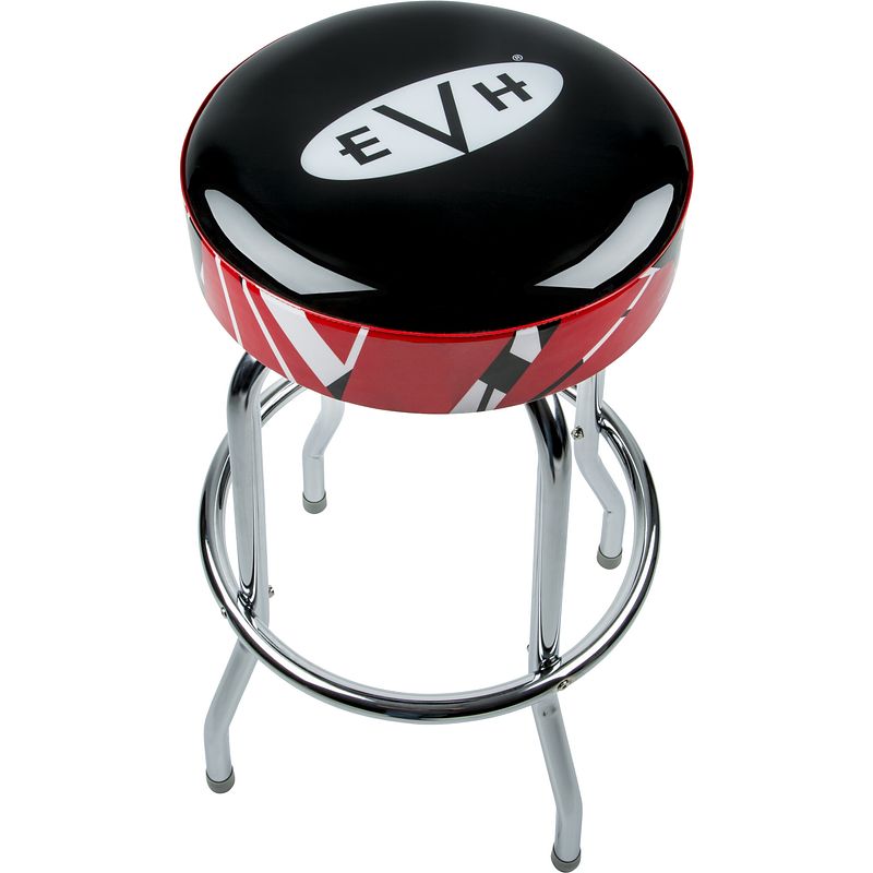 Foto van Evh logo barstool with striped trim 30" barkruk 76 cm