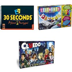 Foto van Spellenbundel - 3 stuks - 30 seconds & levensweg elektronisch bankieren & cluedo