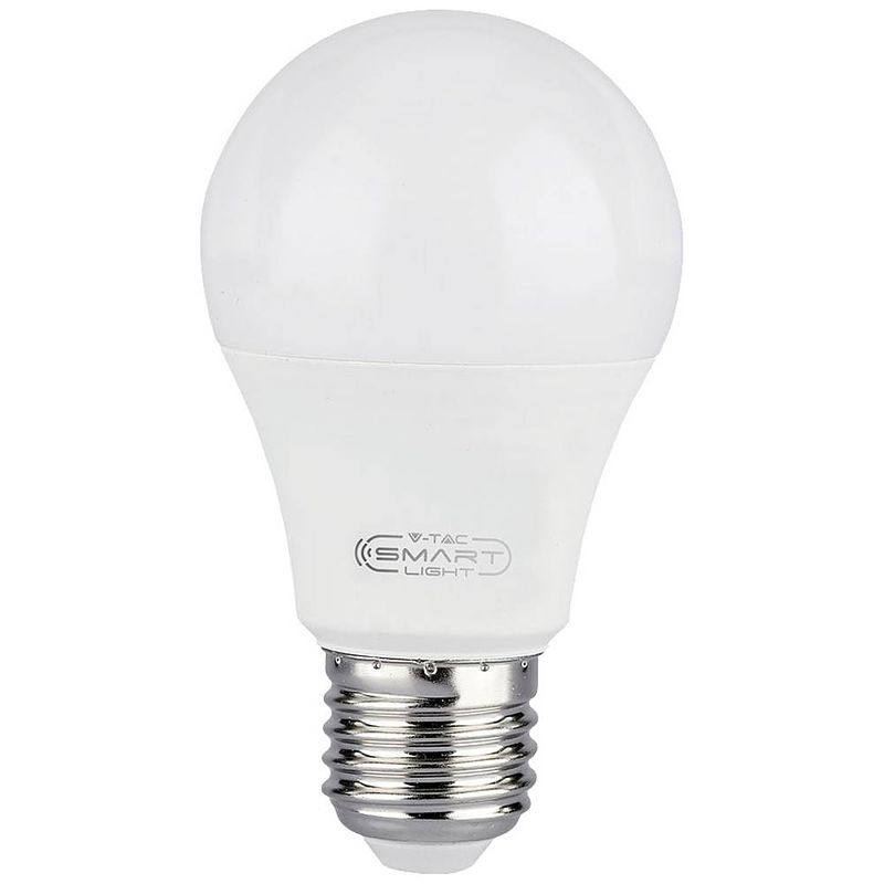 Foto van V-tac 212752 led-lamp energielabel f (a - g) e27 peer 11.00 w warmwit, koudwit, rgb (ø x h) 60 mm x 125 mm dimbaar 1 stuk(s)