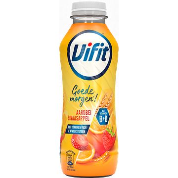 Foto van Vifit goedemorgen! drinkzuivel aardbei/sinaasappel 400ml bij jumbo