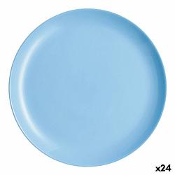 Foto van Platt tallrik luminarc diwali blauw glas (25 cm) (24 stuks)