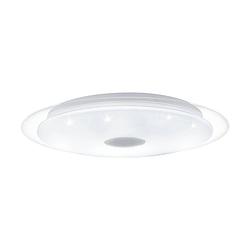 Foto van Eglo lanciano 1 wandlamp/plafondlamp - led - ø 40 cm - wit/grijs