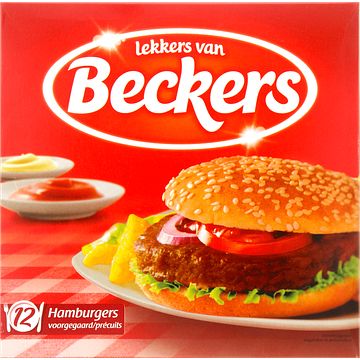 Foto van Beckers hamburgers voorgegaard 12 x 70g bij jumbo