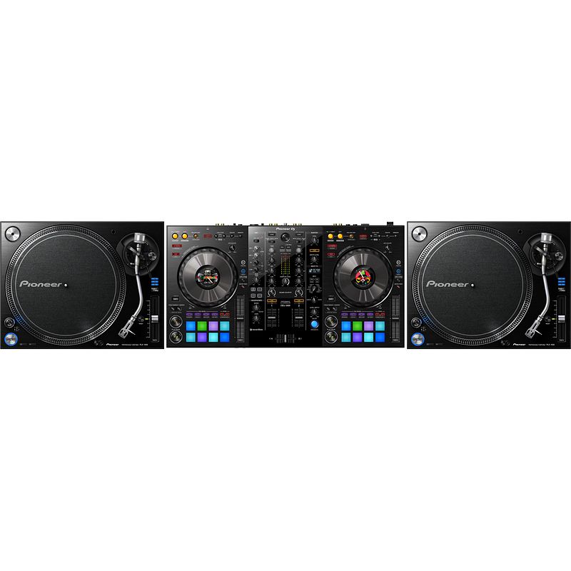 Foto van Pioneer dj ddj-800 + 2 x pioneer plx-1000 draaitafel