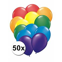 Foto van 50 stuks regenboog ballonnen - ballonnen