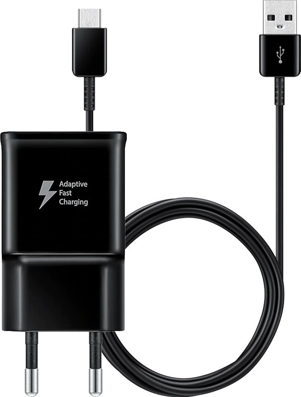 Foto van Samsung adaptive fast charging oplader 15w + samsung usb c kabel 1,5m kunststof zwart