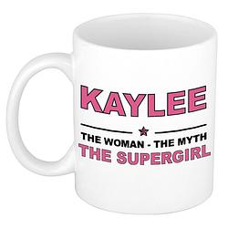 Foto van Kaylee the woman, the myth the supergirl cadeau koffie mok / thee beker 300 ml - naam mokken