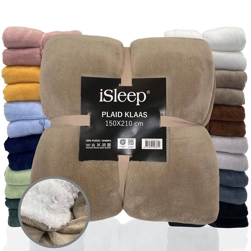 Foto van Isleep plaid klaas - taupe