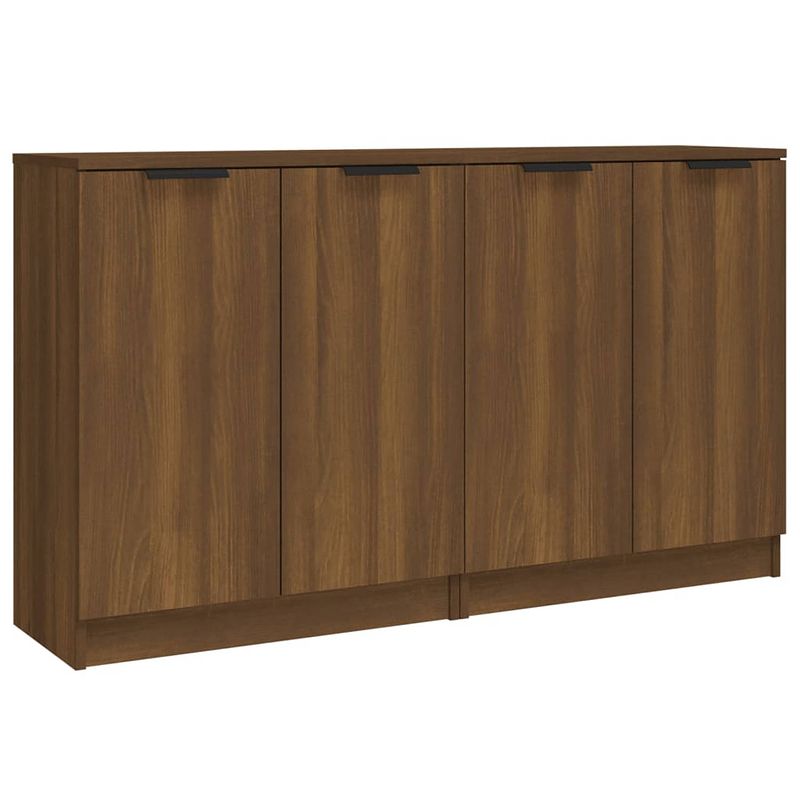 Foto van Vidaxl dressoirs 2 st 60x30x70 cm bewerkt hout bruineikenkleurig