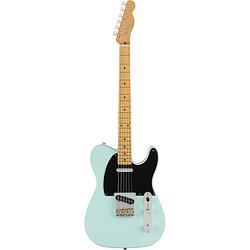 Foto van Fender vintera 50s telecaster modified daphne blue mn met gigbag