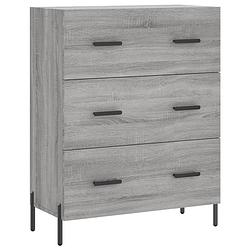 Foto van Vidaxl dressoir 69,5x34x90 cm bewerkt hout grijs sonoma eikenkleurig